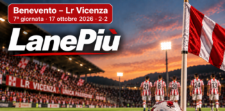 LanePiù. Benevento–Lr Vicenza 2-2: Corazza e Caferri firmano la rimonta Benevento–Lr Vicenza 2-2, settima giornata di Serie B