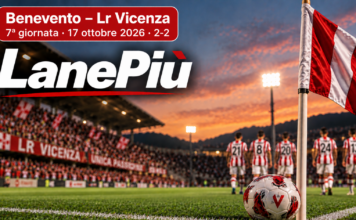 LanePiù. Benevento–Lr Vicenza 2-2: Corazza e Caferri firmano la rimonta Benevento–Lr Vicenza 2-2, settima giornata di Serie B