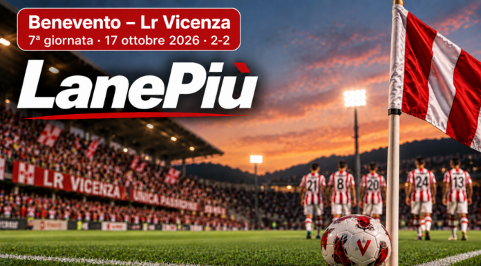 LanePiù. Benevento–Lr Vicenza 2-2: Corazza e Caferri firmano la rimonta Benevento–Lr Vicenza 2-2, settima giornata di Serie B