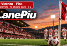 LanePiù. Lr Vicenza-Pisa 0-2: Pittarello e Calabresi gelano il Menti Lr Vicenza-Pisa 0-2, copertina LanePiù della partita