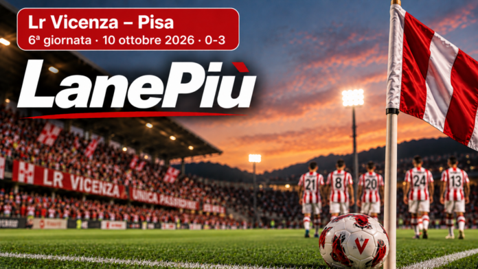 Lr Vicenza-Pisa 0-3, copertina LanePiù della partita