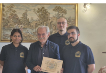 Alberto Sangiovanni-Vincentelli maestro onorario dei cadetti Olitec a Collalto Sabino Sangiovanni-Vincentelli maestro onorario