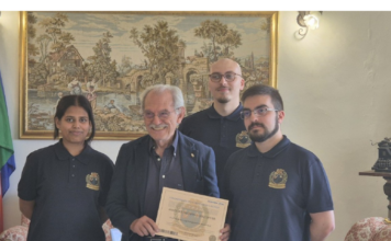 Alberto Sangiovanni-Vincentelli maestro onorario dei cadetti Olitec a Collalto Sabino Sangiovanni-Vincentelli maestro onorario