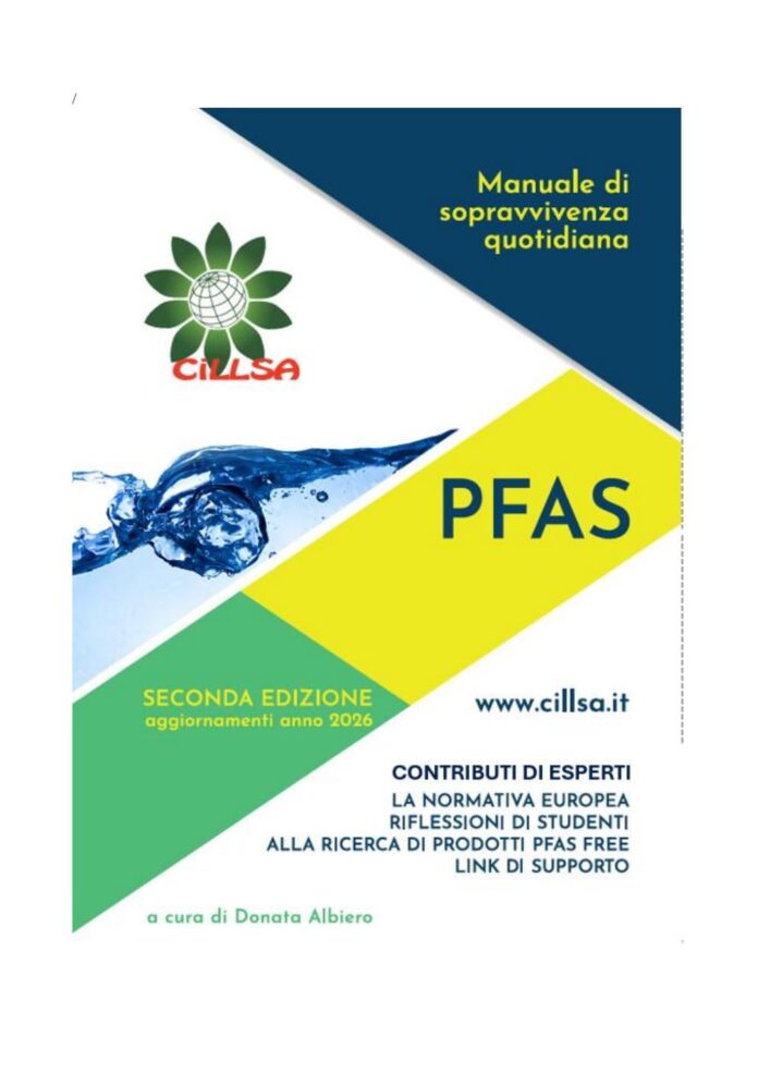 PFAS, da Arzignano la seconda edizione del manuale per scuole, famiglie e cittadini manuale PFAS di Arzignano