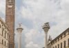 Bell’Italia porta i sapori delle regioni in piazza dei Signori a Vicenza fino al 1° novembre Bell’Italia a Vicenza, Piazza dei Signori con Torre Bissara e colonne