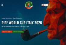 Pipe World Cup 2026 ad Abano Terme, delegazioni internazionali e gara di lento fumo Pipe World Cup 2026 ad Abano Terme, manifesto ufficiale della manifestazione internazionale