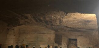 Montecchio Maggiore, ultima apertura annuale delle Priare con visite guidate e pipistrelli Ultima apertura delle Priare, visitatori nel complesso sotterraneo di Montecchio Maggiore