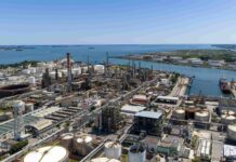 Eni ottiene per il terzo anno il Gold Standard OGMP 2.0 sulla rendicontazione del metano Eni Gold Standard OGMP 2.0, veduta neutra di un impianto industriale energetico