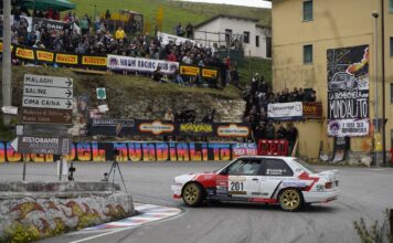 Rally Storico Città di Bassano, a metà gara Lovisetto guida davanti a Piccolotto Rally Storico Città di Bassano, Adriano Lovisetto in gara sulla BMW M3