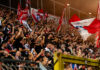 L.R. Vicenza-Modena, tutto esaurito al Menti per il posticipo di Serie B L.R. Vicenza-Modena sold out, tifosi biancorossi sugli spalti dello stadio Romeo Menti