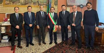 Vicenza, Possamai incontra l’ambasciatore del Brasile alla vigilia del Premio Pigafetta Ambasciatore del Brasile a Vicenza, Renato Mosca de Souza con il sindaco Giacomo Possamai e la delegazione