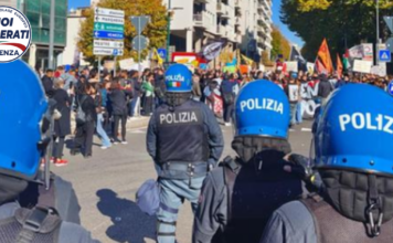 Scontri a Vicenza, Noi Moderati: «Protestare è un diritto, la violenza un fallimento» Posizione di Noi Moderati sugli scontri, agenti di polizia davanti al corteo di Vicenza