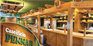Caseificio Pennar apre a Vicenza: De Carlo porta in città i sapori dell’Altopiano Caseificio Pennar a Vicenza, interno dello spaccio dedicato ai formaggi di Asiago