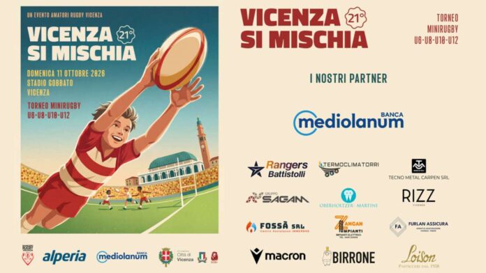 Vicenza Si Mischia, al Gobbato oltre 550 giovani rugbisti e due azzurri della Nazionale Vicenza Si Mischia
